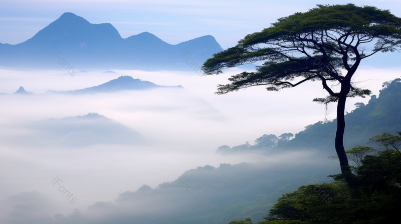 充满意境和水墨画般的光雾山风光摄影图,高清,摄影图,摄影图片,图片大全,摄影图免费下载